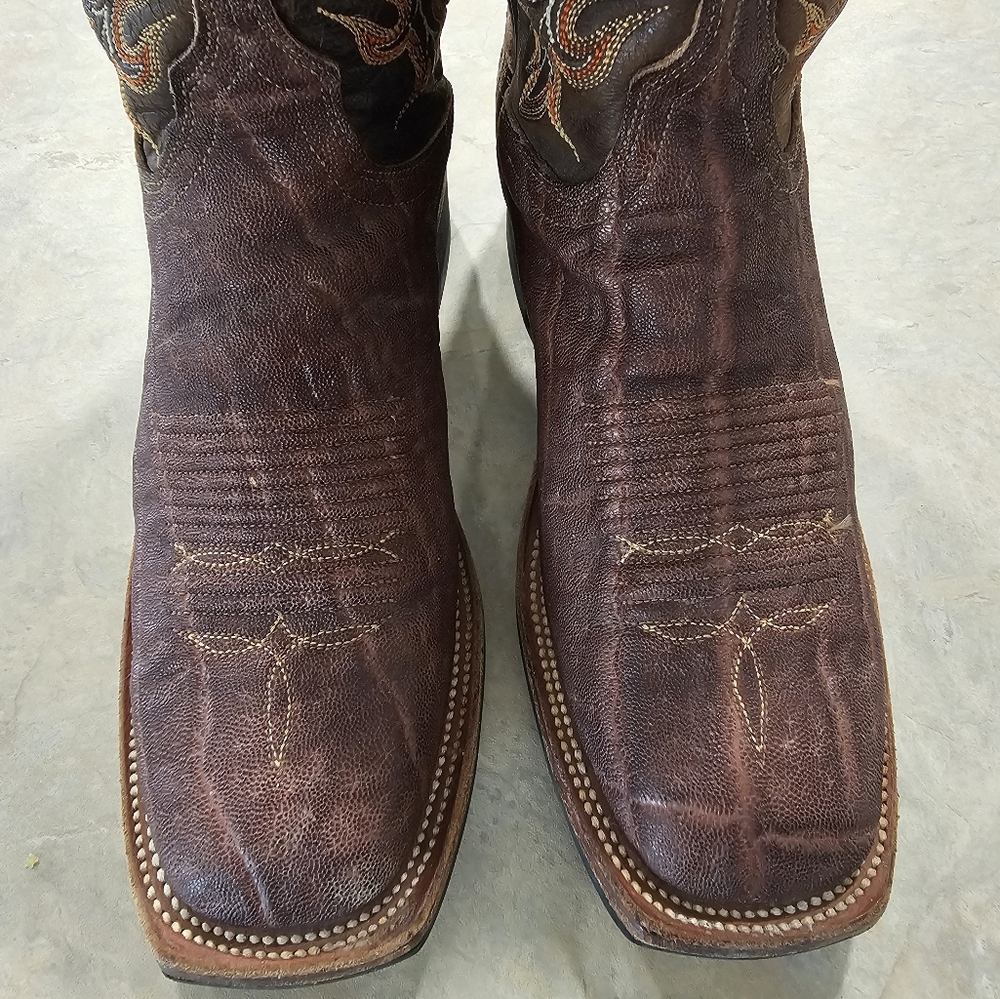 Lucchese Brown Elephant Cowboy Boots Square Toe